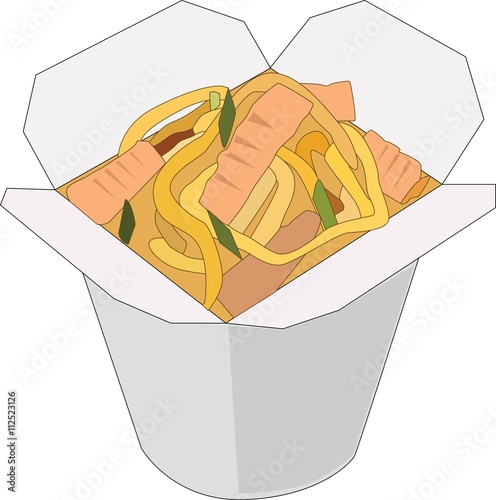Asian, Chinese, Thai, Korean udon noodle box