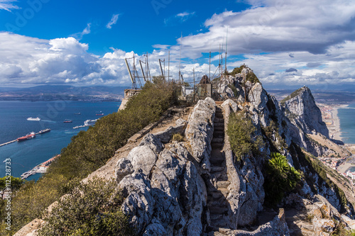 Steiler Treppenaufgang zum Gipfel vom Upper Rock auf Gibraltar