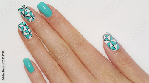 Nail Polish. Art Manicure. Colored Nail Polish. Beauty hands. Stylish Colorful Nails