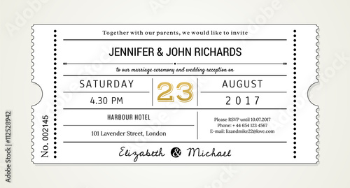 Wedding Invitation pt.1 Template - Invite (with used fonts listed in file)
