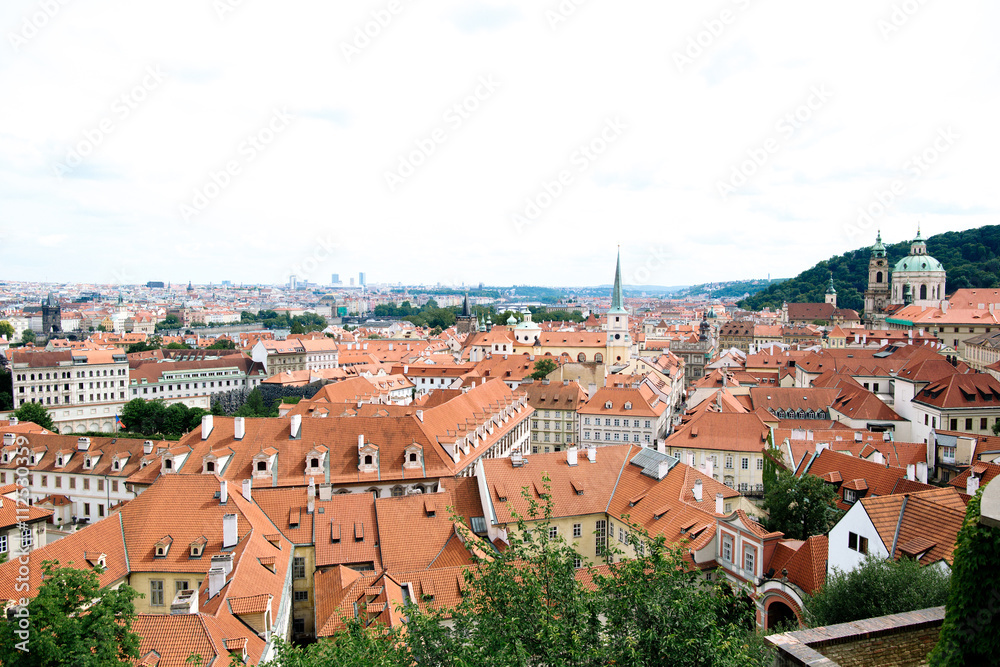 Roofs of the city in Prague