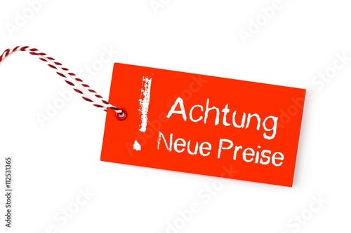 Achtung Neue Preise - Label photo