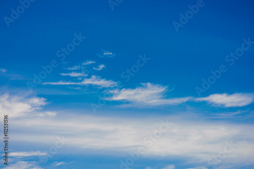 Blue  sky with clouds in sea