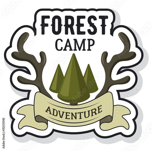forest and camp label
