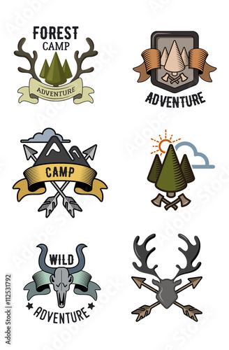 outdoor adventure camp labels and badges © attilafazekas