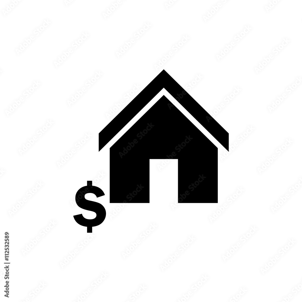 House and dollar sign icon. Vector illustration House and dollar sign icon. Vector illustration