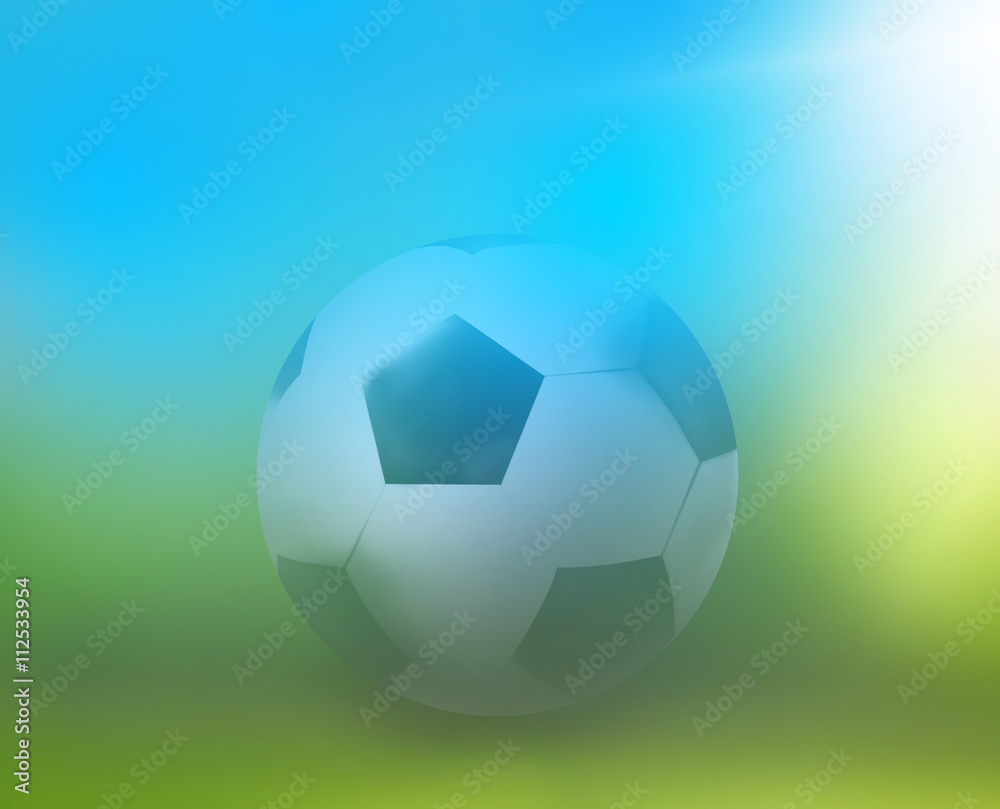 Naklejka premium Football ball outdoor 3D sports design background image
