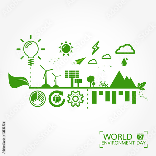 World environment day greeting design stock vector