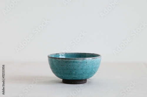 Japanese  Pottery - Bowl Turquoise Blue