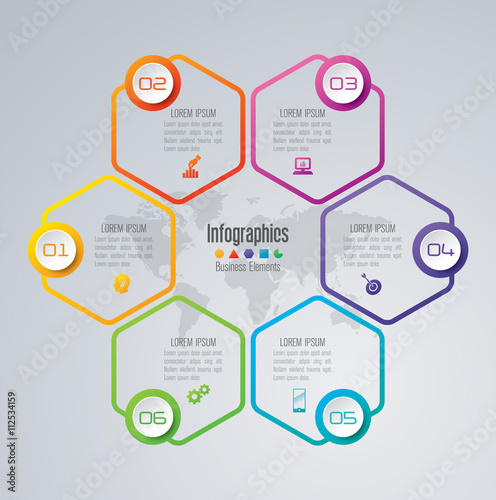 Infographic design template and marketing icons. © tarapong