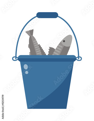 Bucket with fish