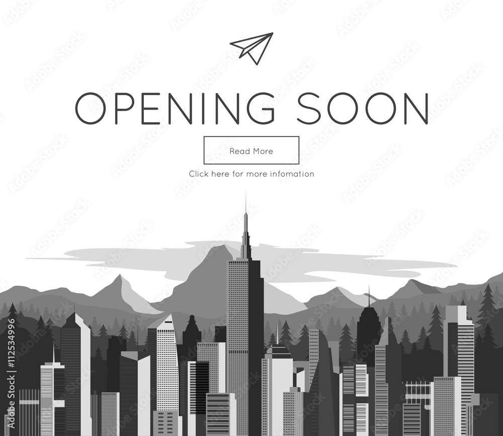 Opening Soon for website template Stock Vector | Adobe Stock