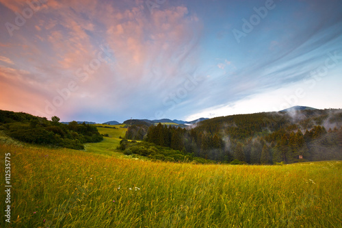 Turiec region after an evening storm  northern Slovakia.