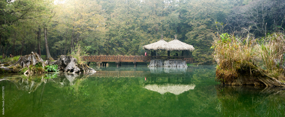 Fototapeta premium The elder Sister pond in Alishan National Scenic Area