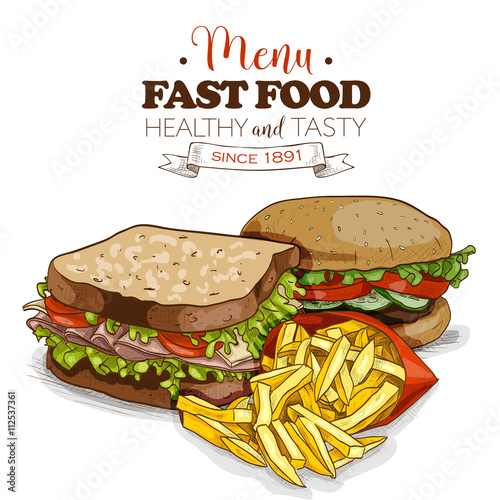 Fast food menu