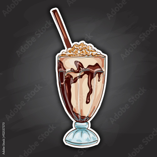 Milk shake cocktail color picture sticker
