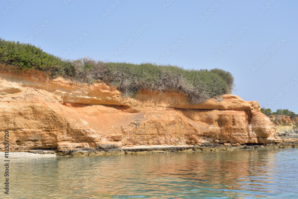 Naklejka premium Rocks on the coast of Cretan Sea.