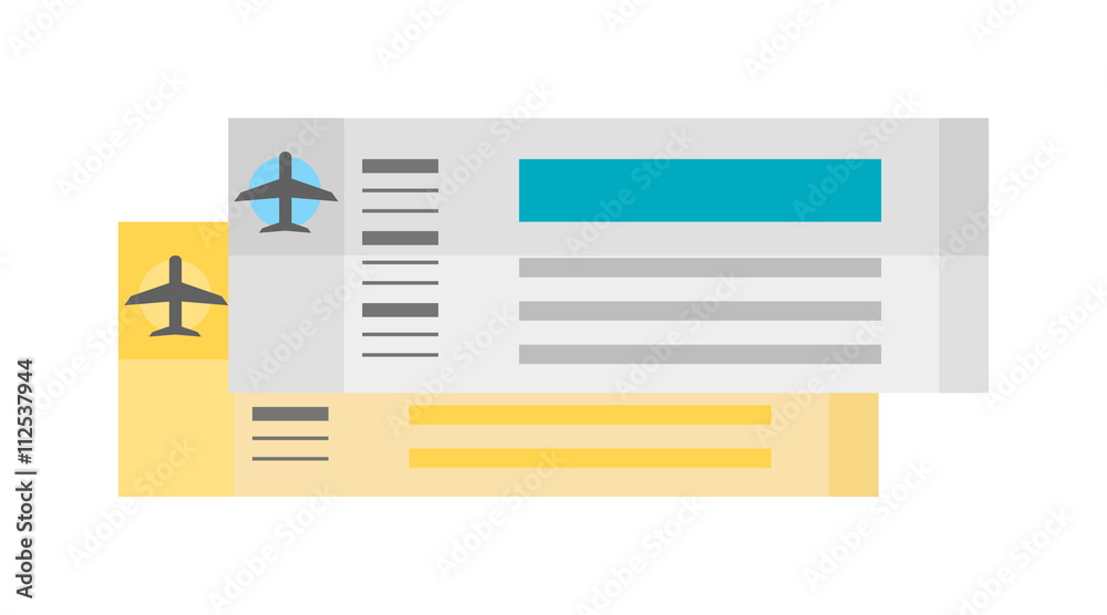 Vector illustration plane tickets. Vector illustration plane tickets.