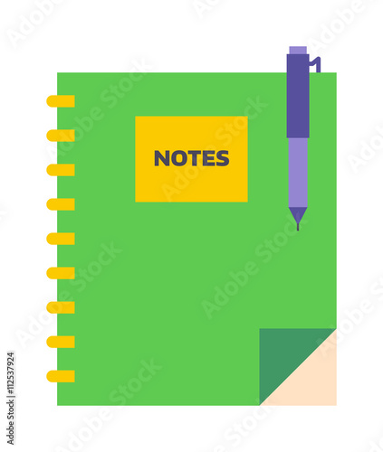 Planners notebook vector illustration.