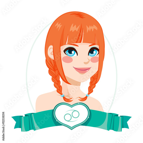 Portrait of red haired girl...