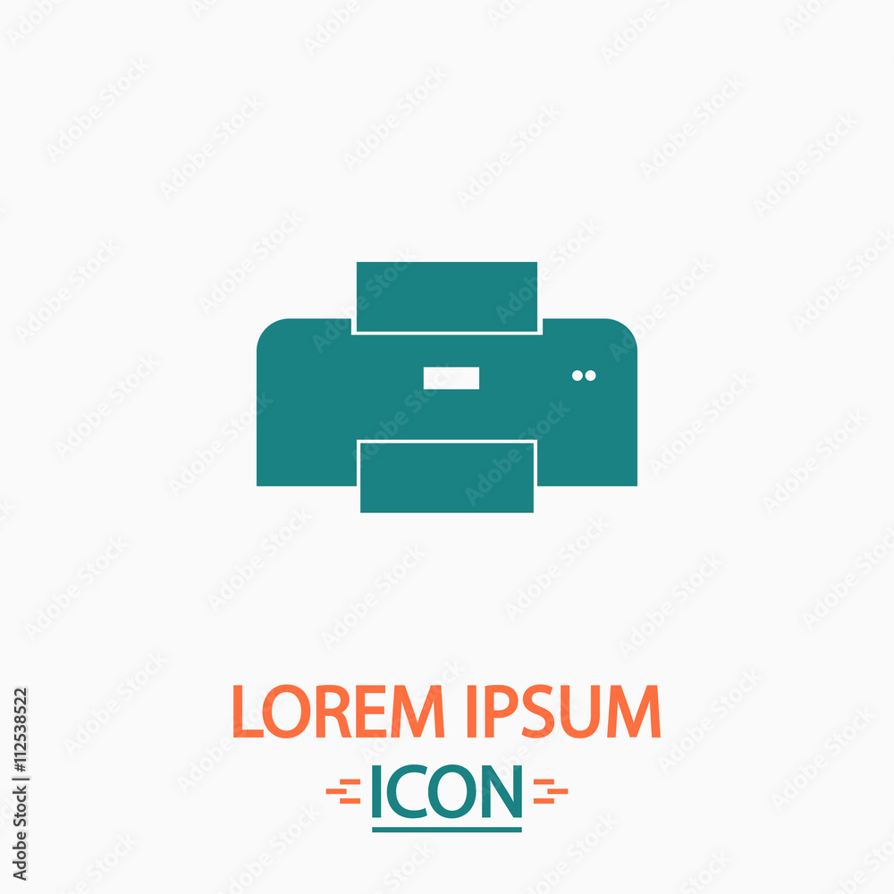 Print computer symbol Print computer symbol