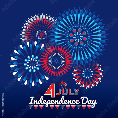 firework effect symbolizing 4th of July independence day celebrations.