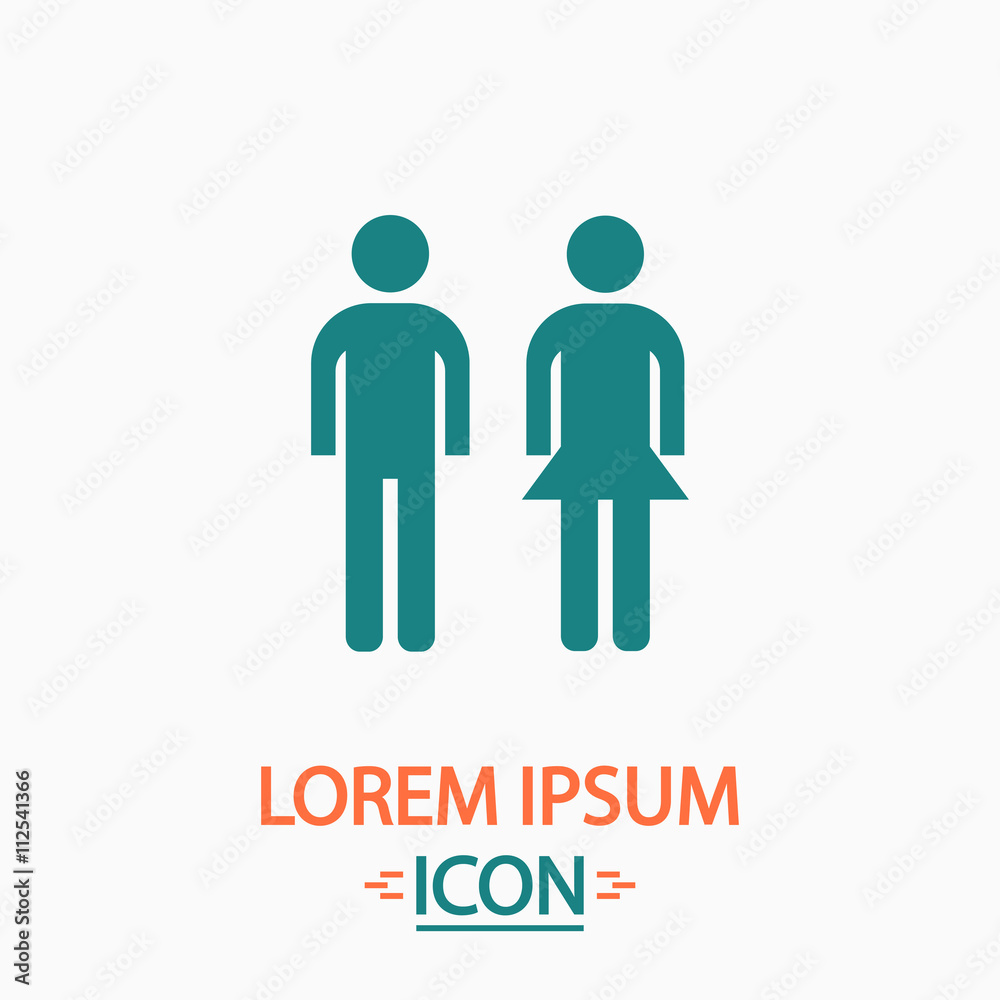 Couple computer symbol Couple computer symbol