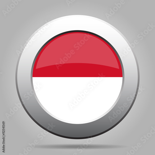 Free Download metal button with flag of Monaco - GFXLoad