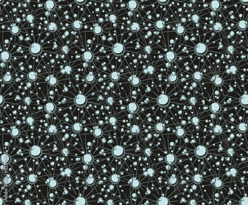 Seamless background with abstract dandelions.