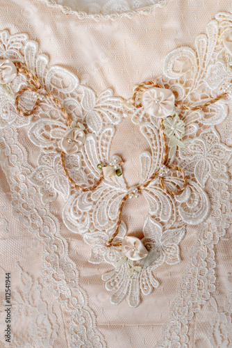 closeup vintage dress details