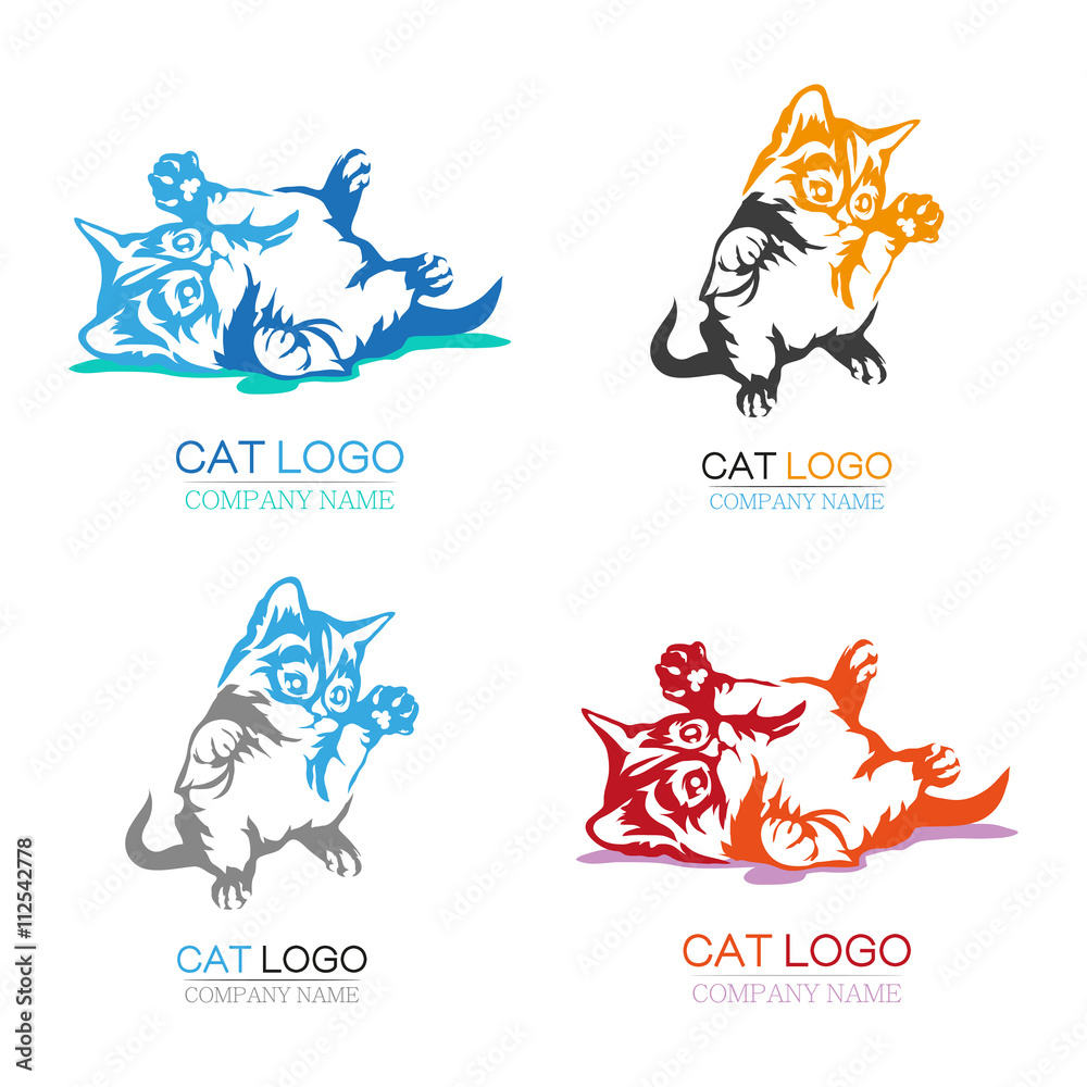 Set of Cat logo Set of Cat logo