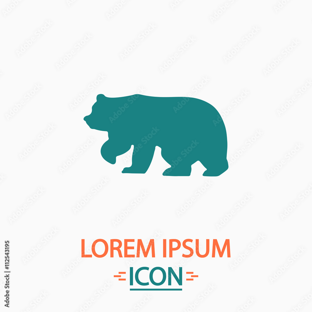 Obraz premium Bear computer symbol