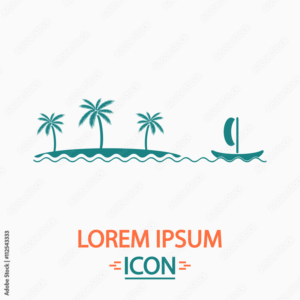 Obraz premium Island computer symbol