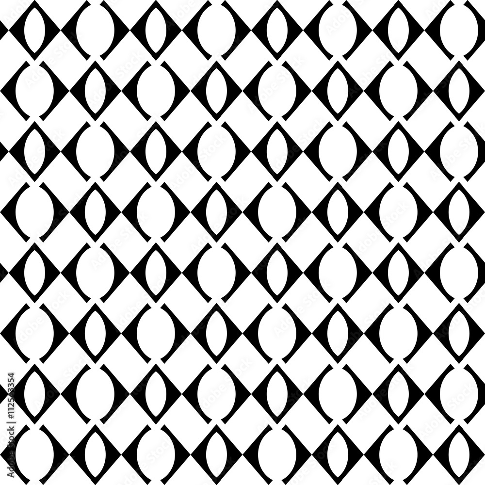 Naklejka premium Design seamless monochrome geometric pattern