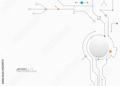Vector illustration background of abstract communication - social media technology concept with label circles design and space for your content, business, social media, network and web design
