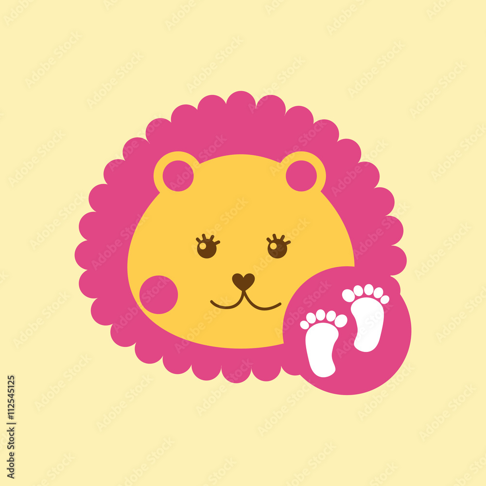 Naklejka premium baby shower icon design 