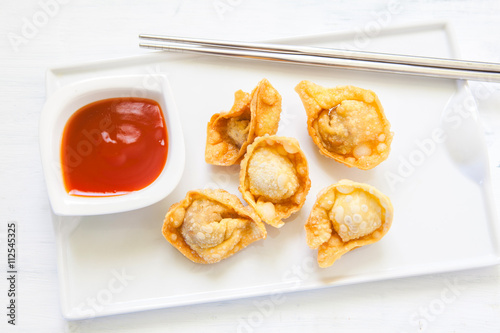 Deep fried won ton photo