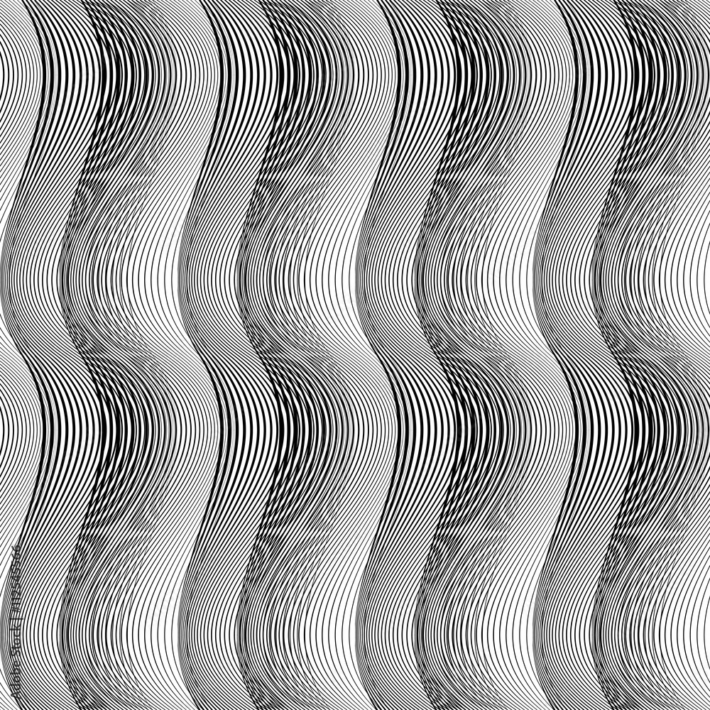 Design seamless monochrome waving pattern Design seamless monochrome waving pattern