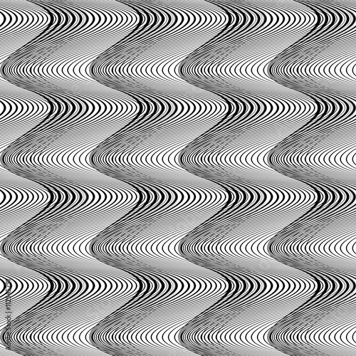 Wallpaper Mural Design seamless monochrome waving pattern Torontodigital.ca
