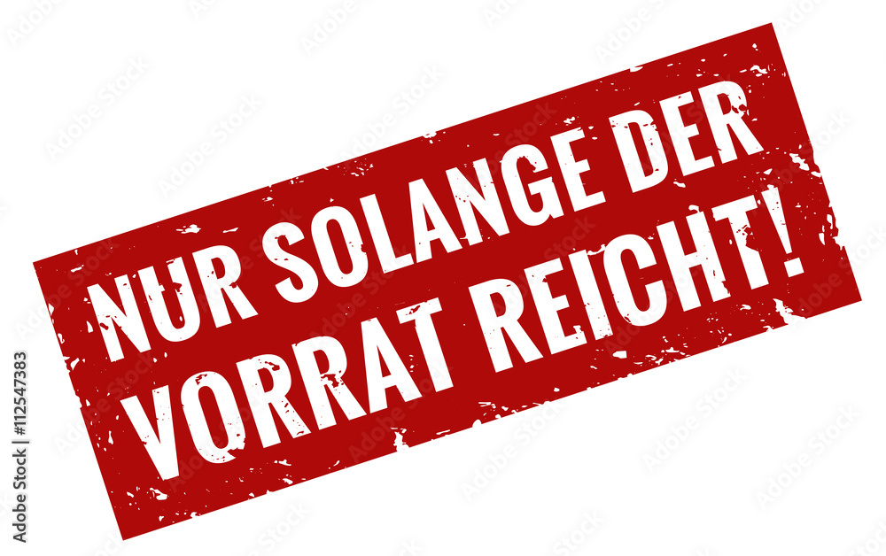 Nur solange der Vorrat reicht stempel rot Stock Vector | Adobe Stock