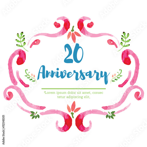 20th watercolor anniversary 