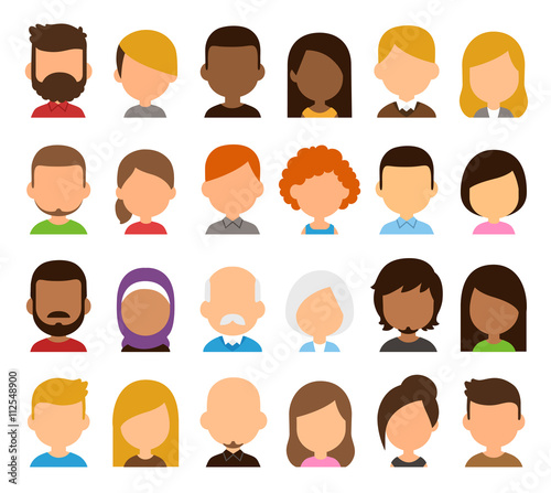 Cartoon avatar set