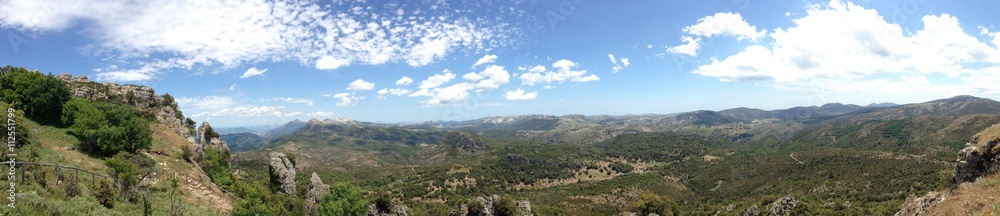 view from monte alto, sardinia, italy