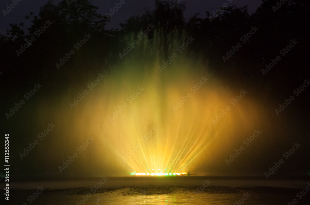 Fountain light show
