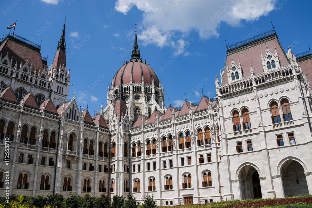 The Parliament building in Budapest, Hungary. Architectural details. The Parliament building in Budapest, Hungary. Architectural details.