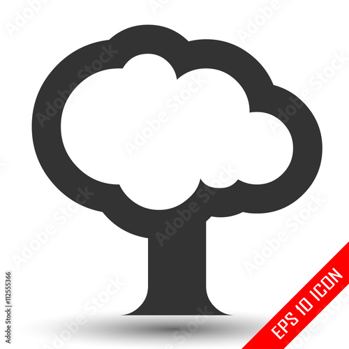 Tree icon. Tree simple flat logo isolated on white background. Vector illustration.