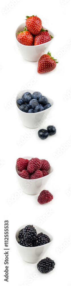 vertical collection of berries in bowles vertical collection of berries in bowles