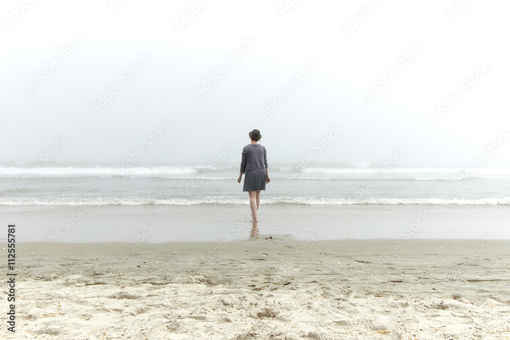 Woman at the coast