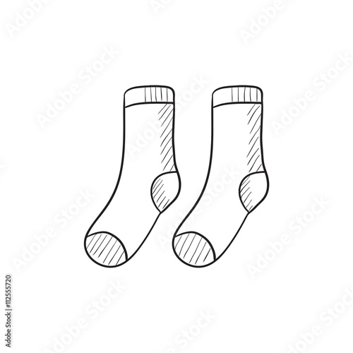 Socks sketch icon.