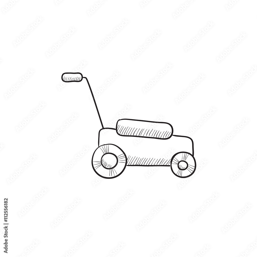 Lawnmover sketch icon Lawnmover sketch icon
